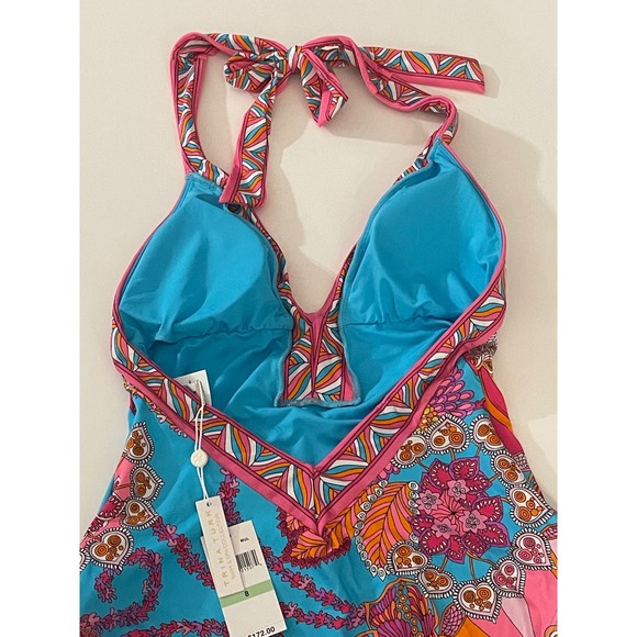 Trina Turk Meilani Plunge One Piece Swimsuit Women's Size 8 - Picture 9 of 10